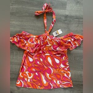 Vibrant Pink and Orange Women's Top